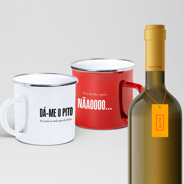 Canecas Pito e grito + 1 Branco